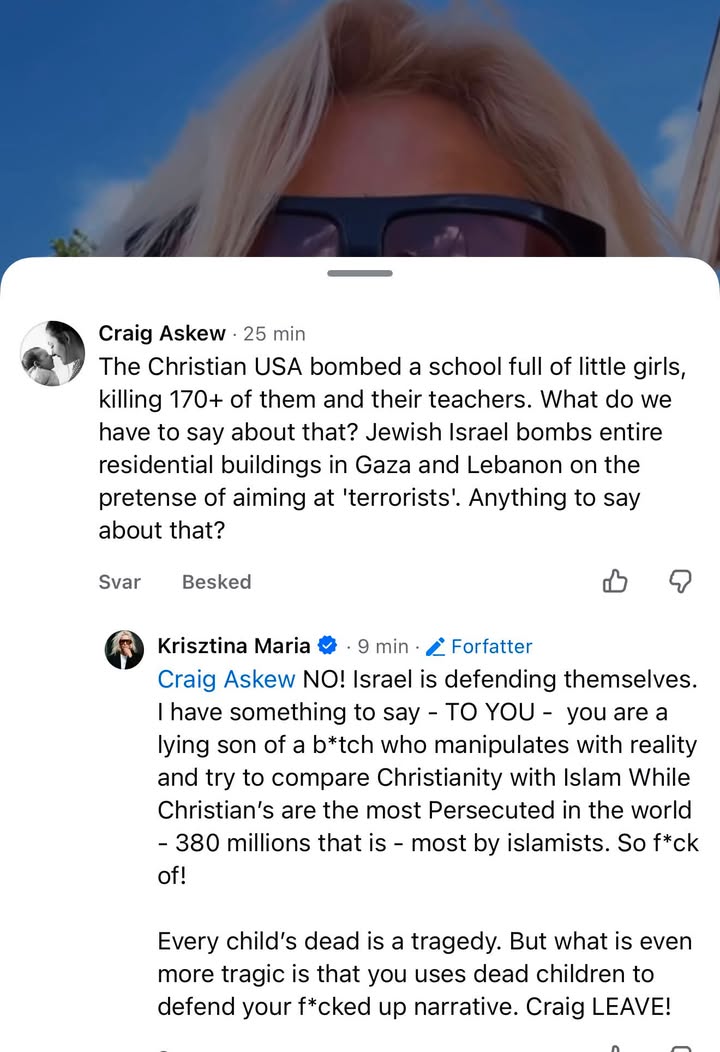 To many ‘Craig’s’ in this world. F*ck off! (Tap the picture for the whole show)